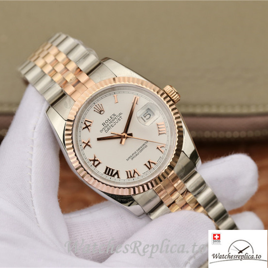 Swiss Rolex Datejust Replica 116231-0084 Stainless steel strap 36MM - WatchesReplica.is