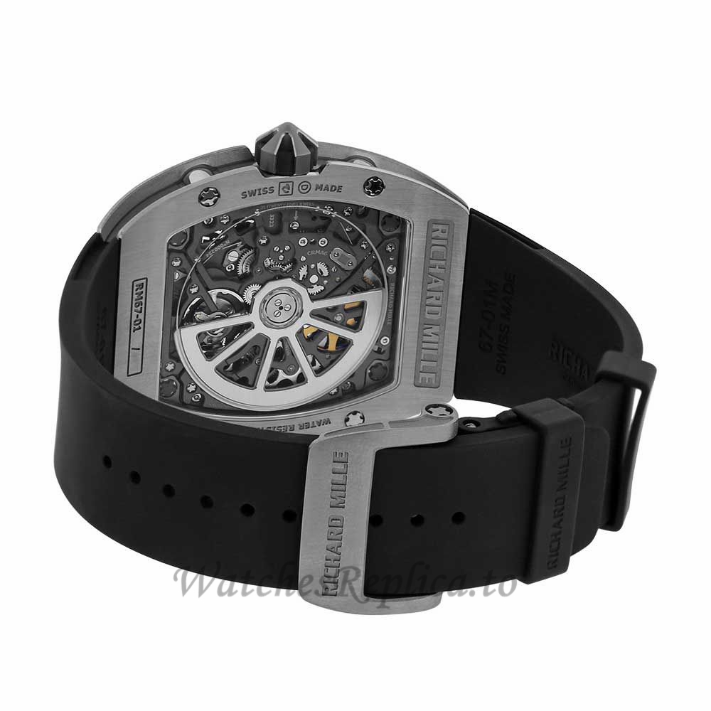 Richard Mille Replica RM67-01 Titanium Extra Flat Black Automatic 47MM Watch RM67-01 47896 - WatchesReplica.is