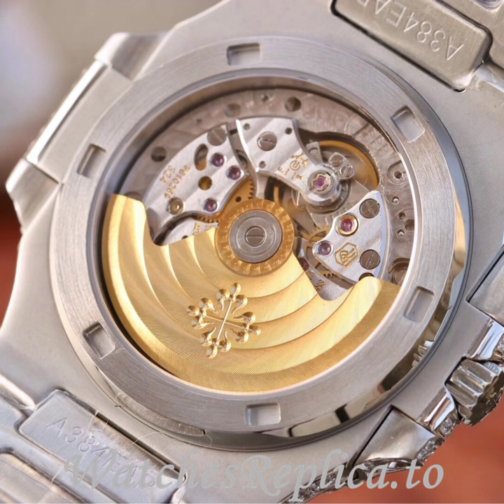Patek Philippe Replica Nautilus 5719 White Gold strap 40MM - WatchesReplica.is