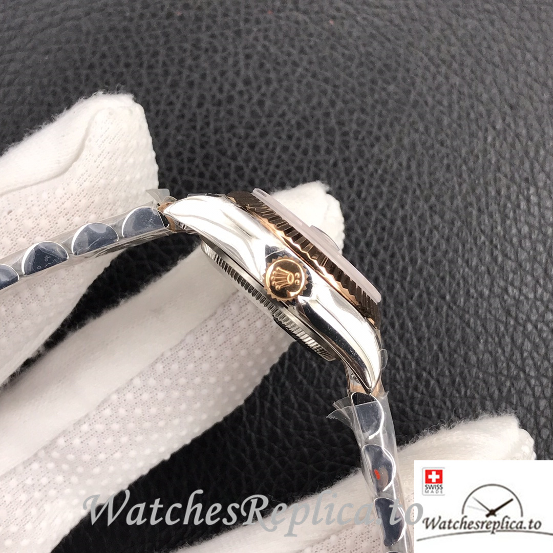 Swiss Rolex Datejust Replica Stainless steel strap 26MM Mother of pearl Dial - WatchesReplica.is