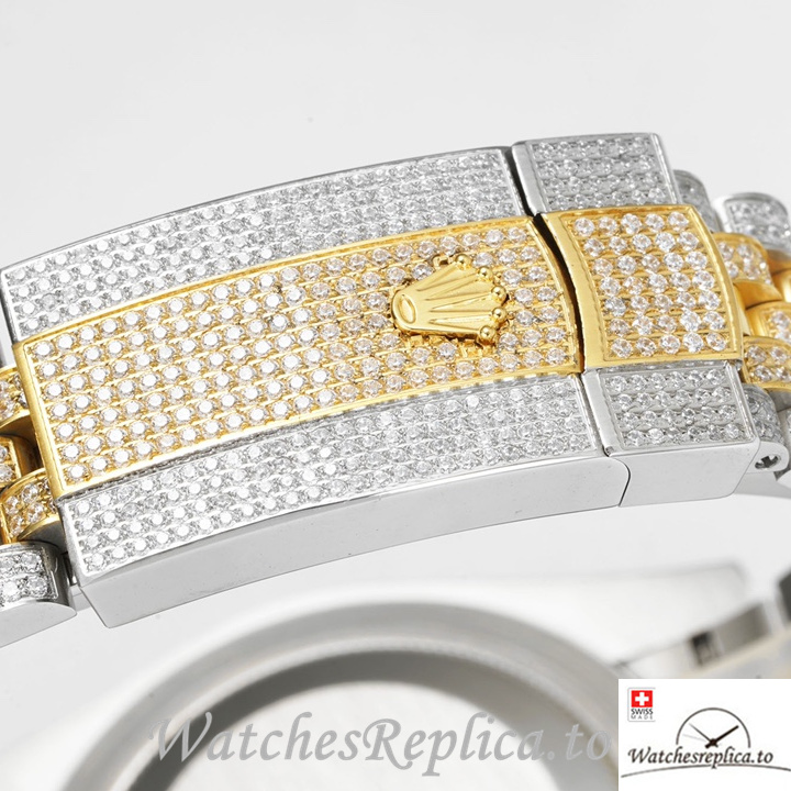 Swiss Rolex Datejust Replica 1263341 0018 Stainless steel strap 41MM Yellow Gold - WatchesReplica.is