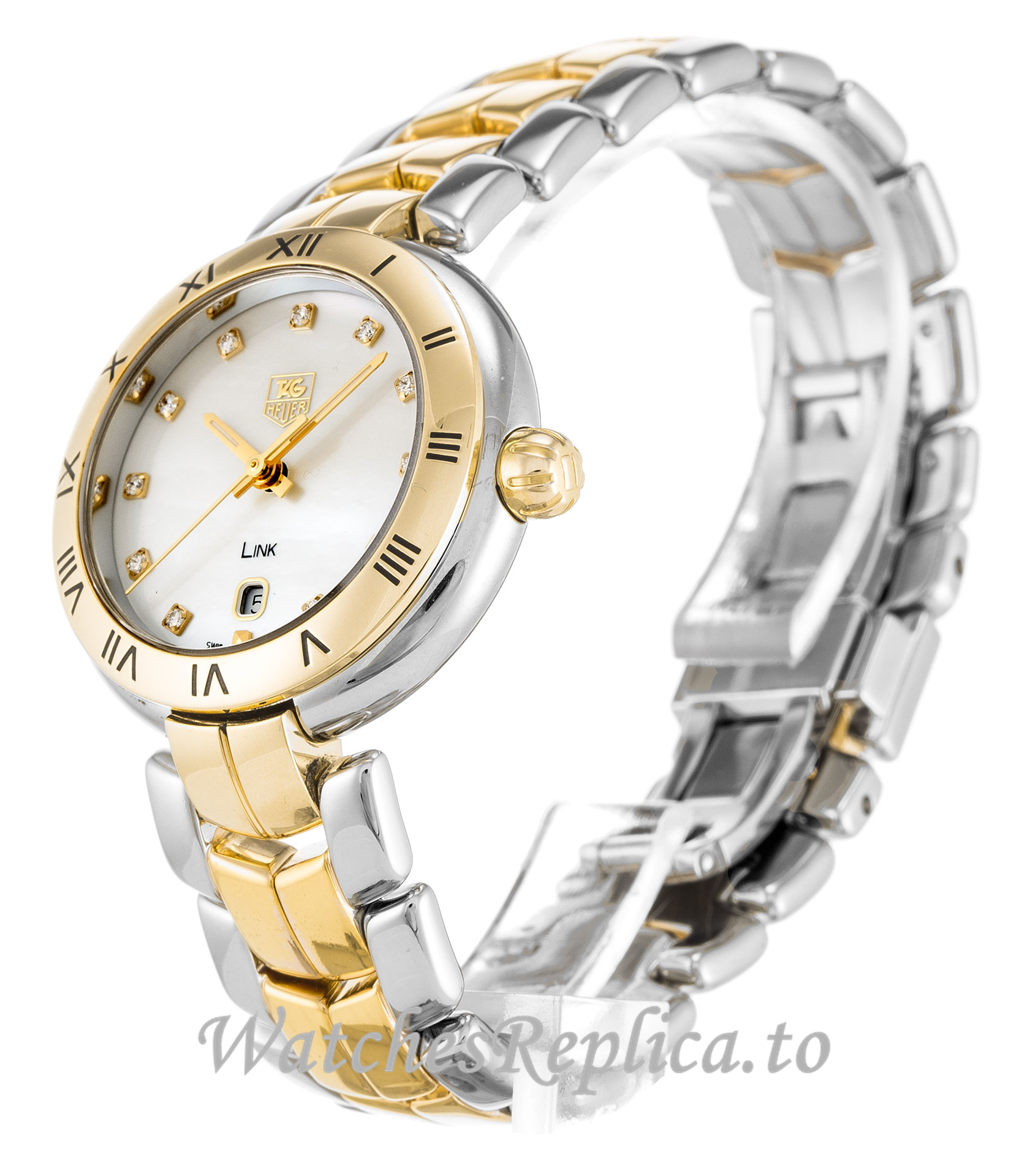 Tag Heuer Link Mother of Pearl Silver Diamond Dial WAT1453.BB0960 27 MM - WatchesReplica.is