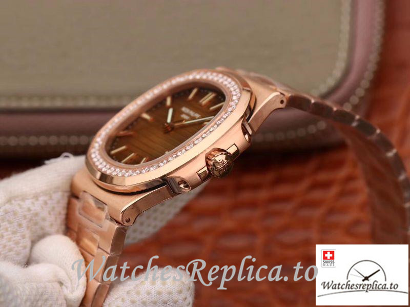 Swiss Patek Philippe Nautilus Replica 5711 007 Diamonds Bezel 40MM - WatchesReplica.is
