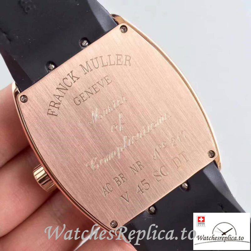 Swiss Franck Muller Replica 8880 SC DT Black Strap 42MMx 46.5MM x 16MM - WatchesReplica.is