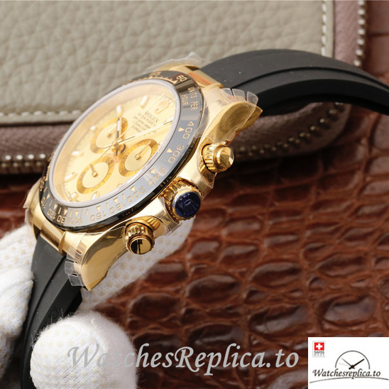 Swiss Rolex Daytona 116518-0042 Rubber strap 40MM - WatchesReplica.is