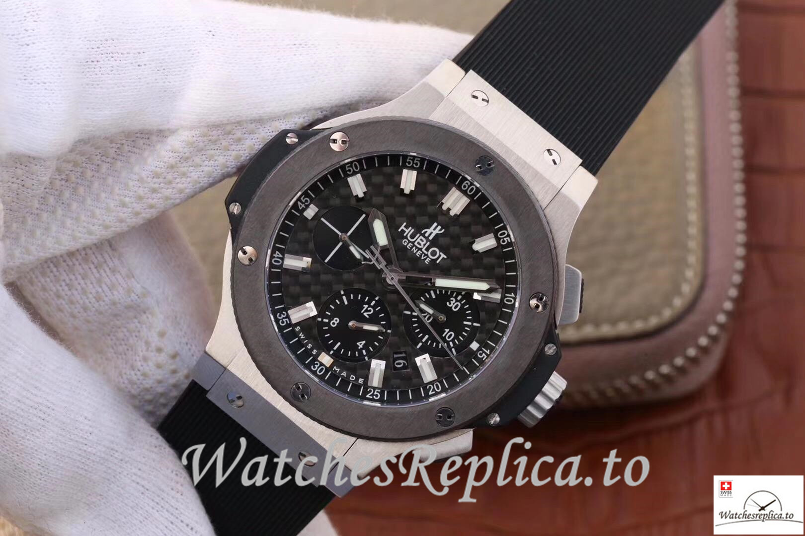 Swiss Hublot Big Bang Steel Ceramic Replica 301.SB.131.RX Black Strap 44MM - WatchesReplica.is