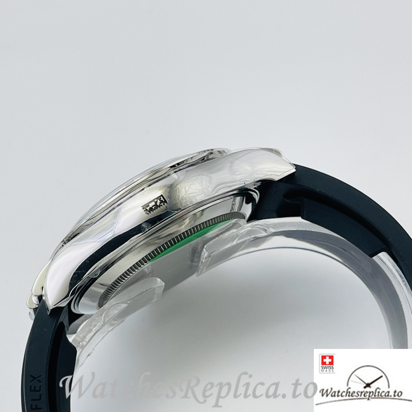 Swiss Rolex Daytona Replica 116599 Rubber strap 40MM Diamonds Dial Blue Numbers - WatchesReplica.is