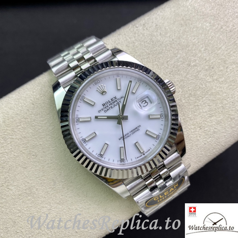Swiss Rolex Datejust 126334 Replica Stainless steel strap 41MM - WatchesReplica.is