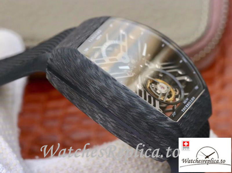 Swiss Franck Muller Vanguard Replica V45 T SQT Black Strap 44MM×53.7MM - WatchesReplica.is