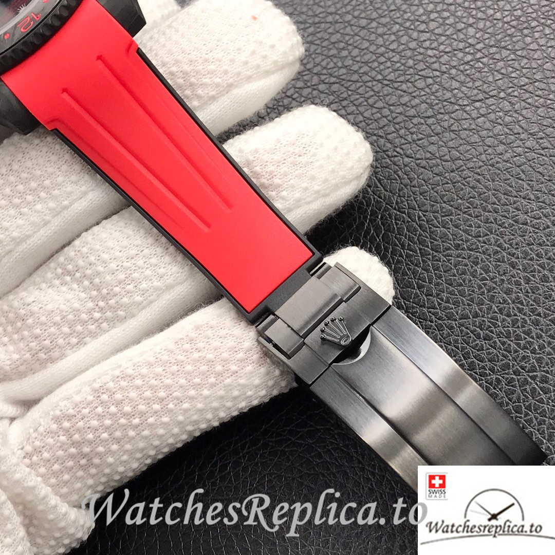 Swiss Rolex GMT-Master Replica Rubber strap 40MM - WatchesReplica.is