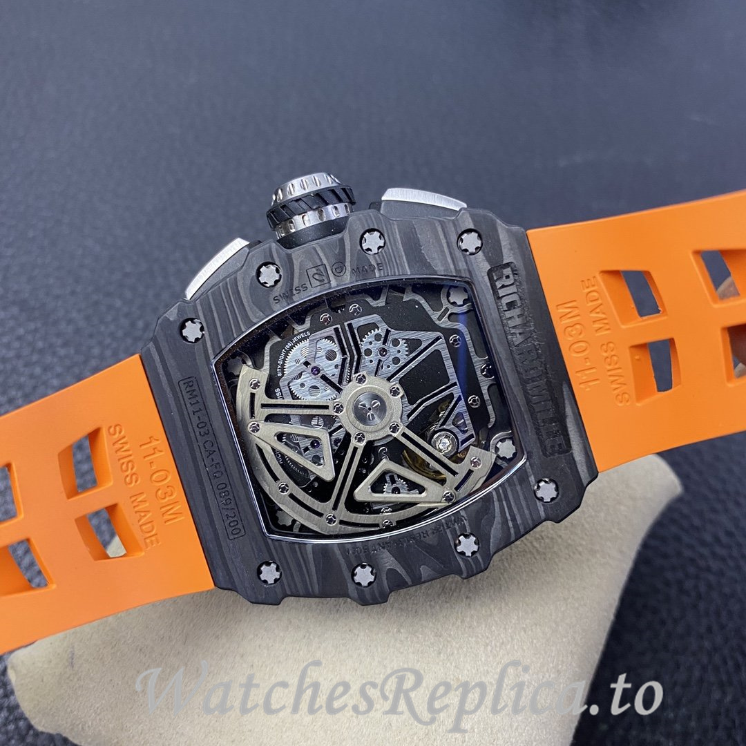 Richard Mille Replica RM-011 Rubber strap 50MM - WatchesReplica.is