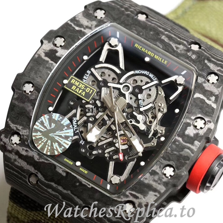 Richard Mille Replica RM35-01 Canvas strap 50MM - WatchesReplica.is