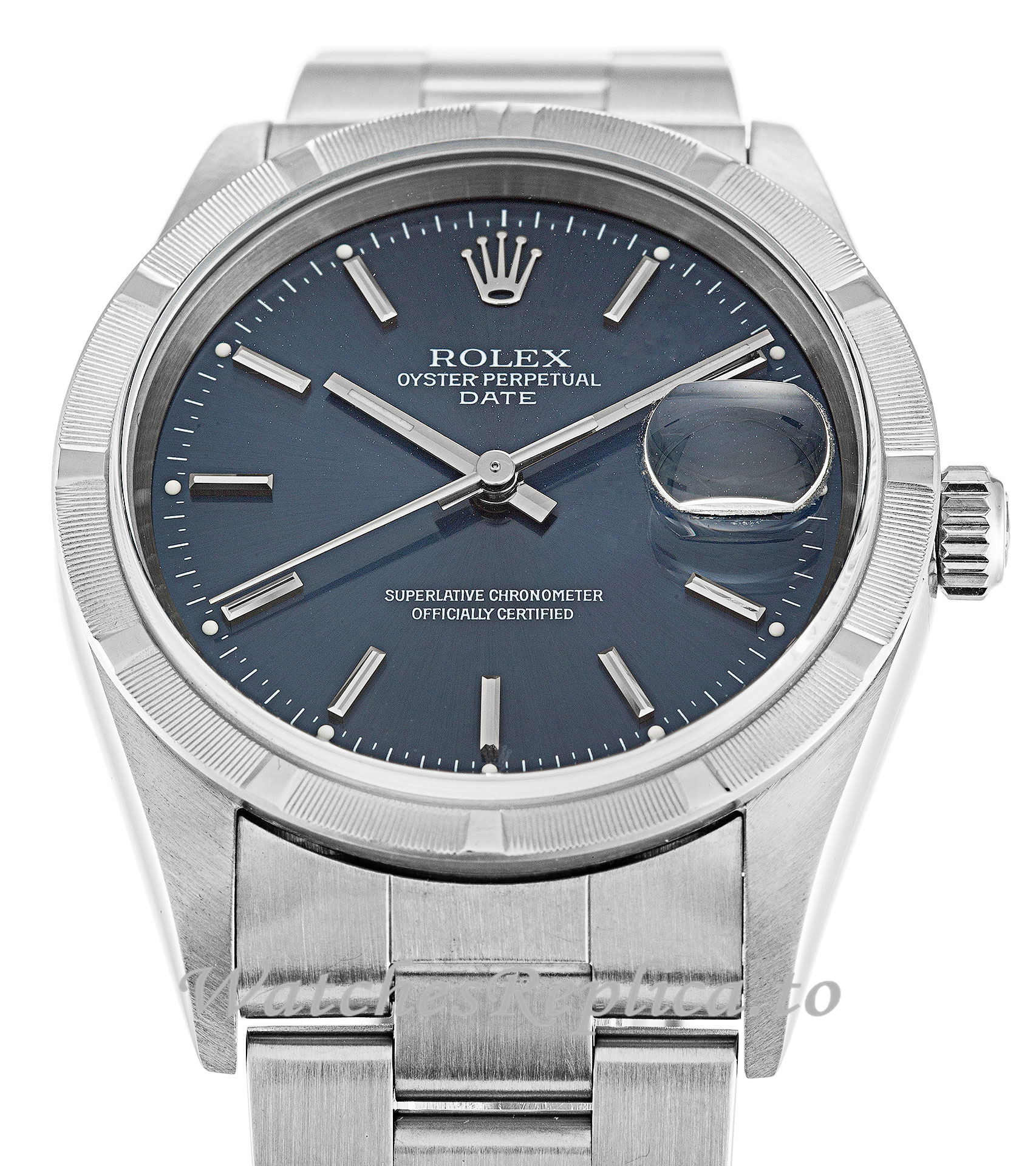 Rolex Oyster Perpetual Date Blue Dial 15210 - WatchesReplica.is