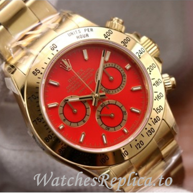 Swiss Rolex Daytona Replica 116519 Yellow Gold strap 40MM - WatchesReplica.is