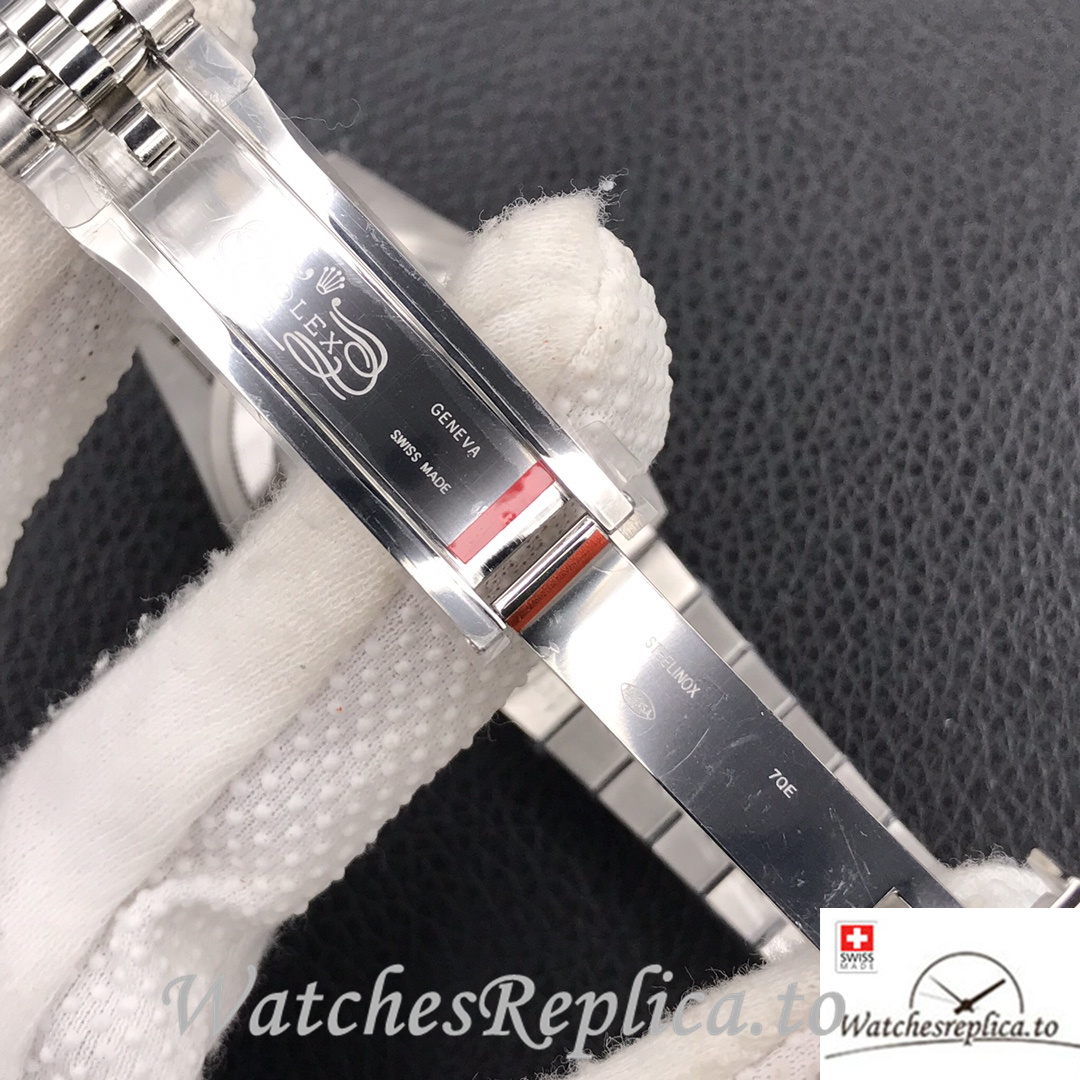 Swiss Rolex Datejust Replica Stainless steel strap 36MM Green Dial - WatchesReplica.is