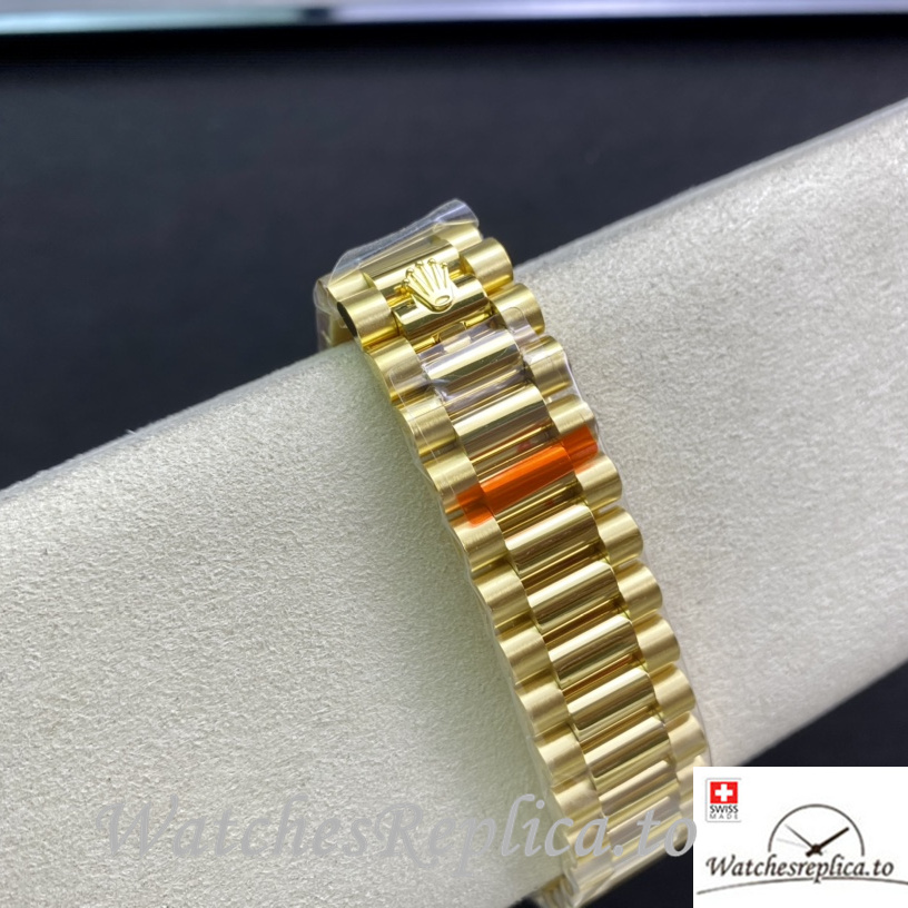 Swiss Rolex Datejust Replica 126233 Yellow Gold strap 36MM - WatchesReplica.is