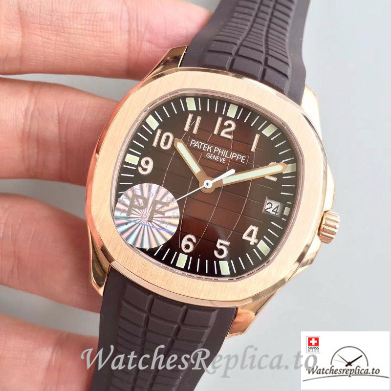 Swiss Patek Philippe Aquanaut Jumbo Replica 5167R-001 Brown Strap 40.5MM - WatchesReplica.is