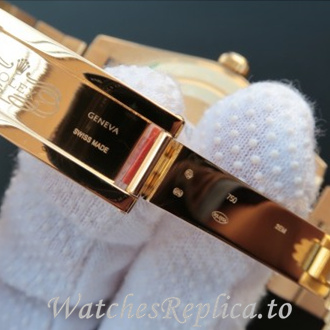 Swiss Rolex Day Date Replica 228239 Yellow Gold strap 40MM - WatchesReplica.is