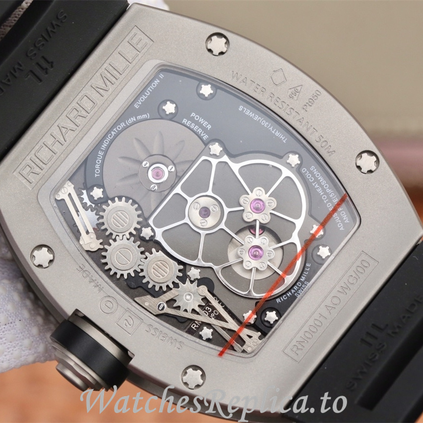 Richard Mille Replica RM001 Rubber strap 50MM - WatchesReplica.is