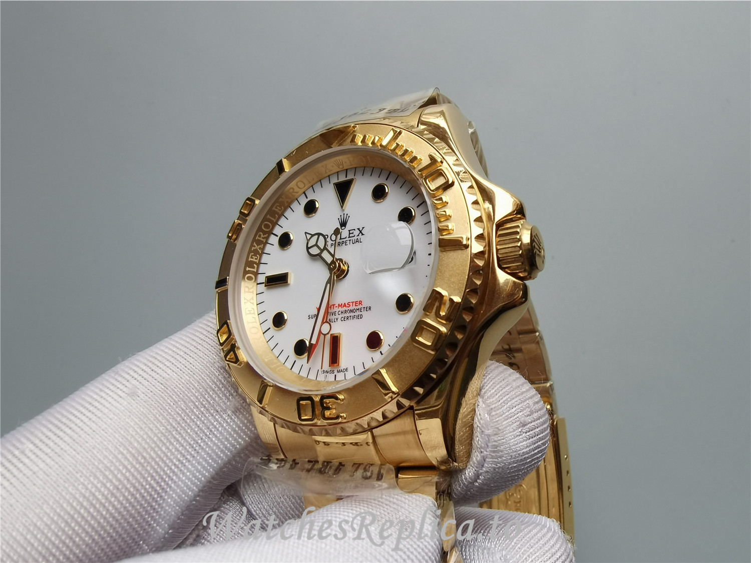 Rolex Yacht Master White Dial 16628 - WatchesReplica.is