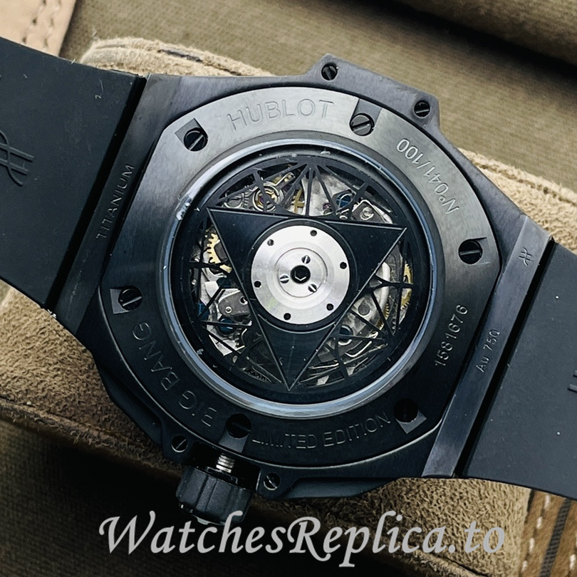 Hublot Replica Big Bang Sang Bleu II Rubber strap 45MM - WatchesReplica.is
