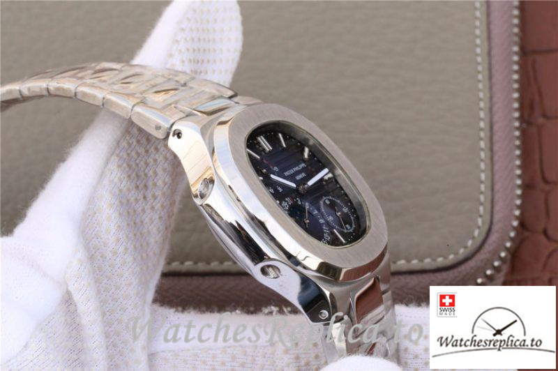 Swiss Patek Philippe Nautilus Moonphas Replica 5712/1A-001 Stainless Steel Bezel 40MM - WatchesReplica.is