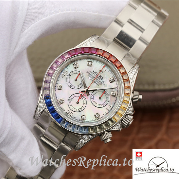 Swiss Rolex Daytona Replica 116598RBOW Stainless steel strap 40MM - WatchesReplica.is