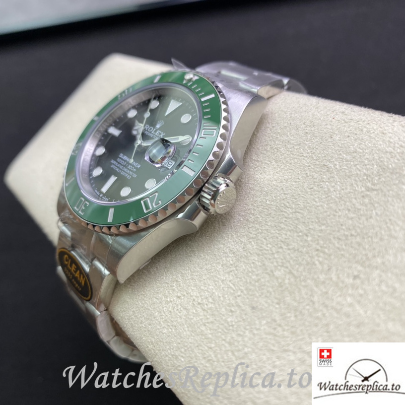 Swiss Rolex Submariner Replica 126610 Stainless steel strap 41MM Green Case - WatchesReplica.is