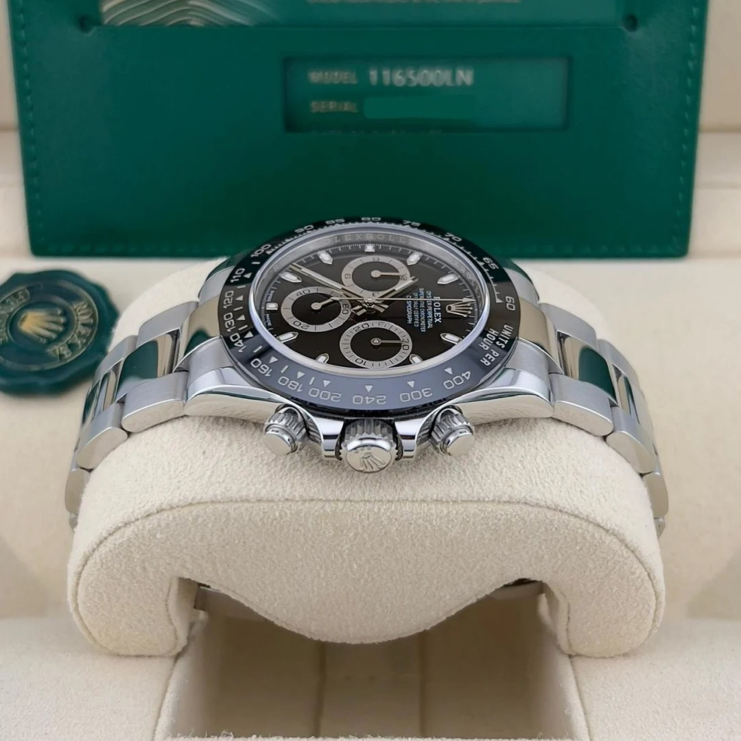Rolex Daytona Replica Ceramic Bezel Black Dial Mens Watch 116500 40MM - WatchesReplica.is