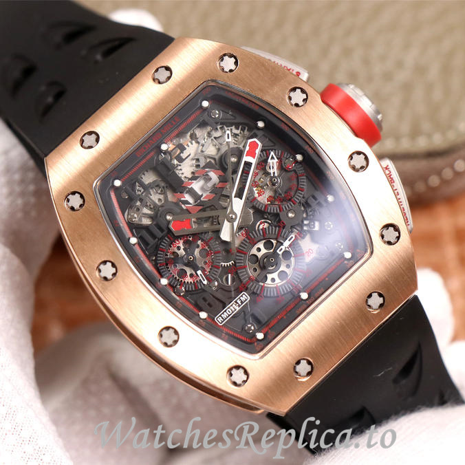 Richard Mille Replica RM011 Rubber strap 50MM - WatchesReplica.is