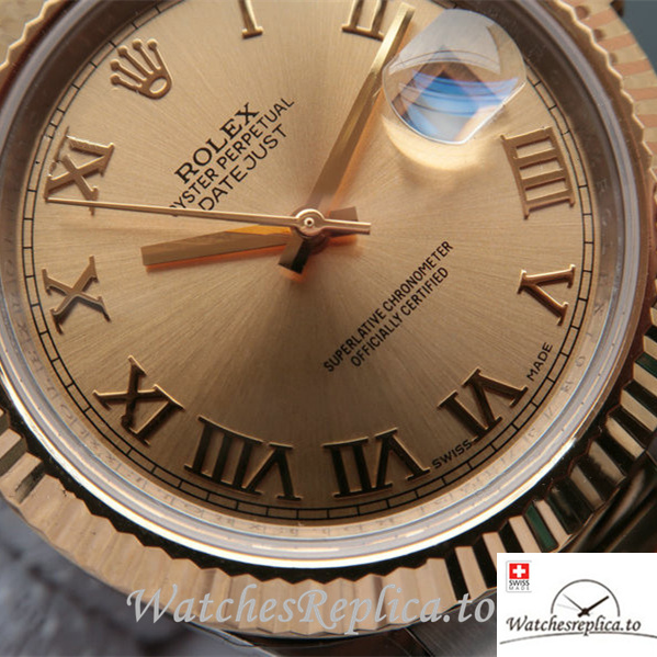 Swiss Rolex Datejust Replica 126333 Stainless steel Gold strap 40MM - WatchesReplica.is