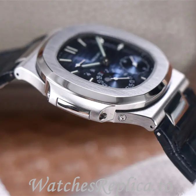 Patek Philippe Replica Nautilus 5712 Leather strap 40MM - WatchesReplica.is