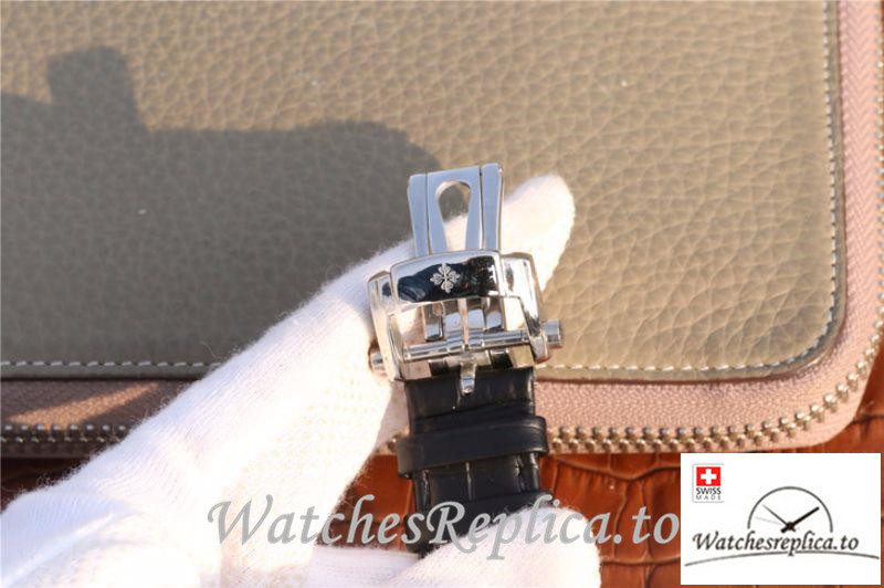 Swiss Patek Philippe Nautilus Moonphase Replica 5712G-001 Black Strap 40MM - WatchesReplica.is