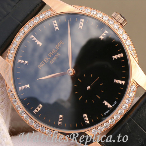 Patek Philippe Replica Calatrava 7122R-001 Leather strap 38MM - WatchesReplica.is