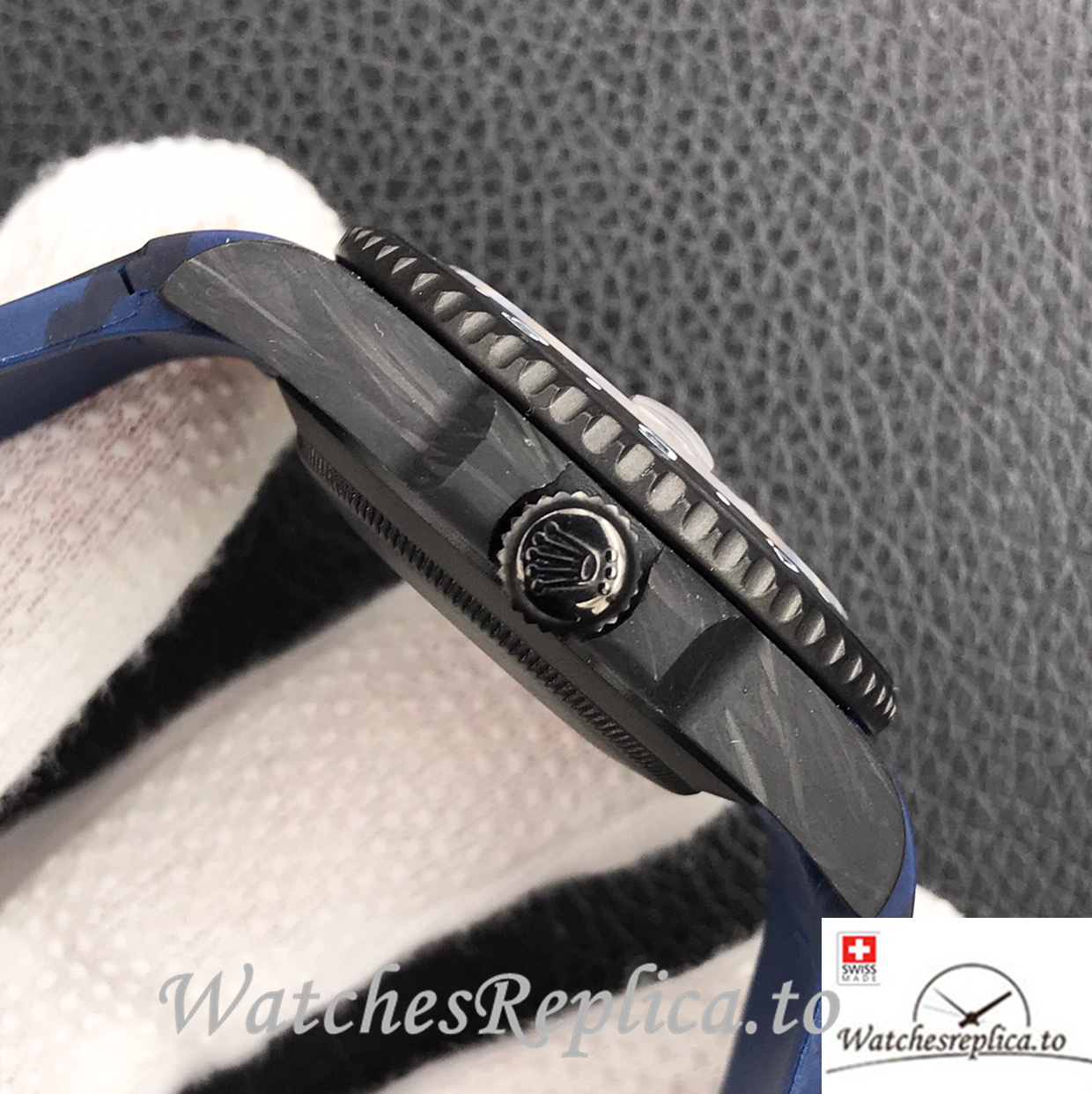 Swiss Rolex GMT-Master Replica Rubber strap 40MM - WatchesReplica.is