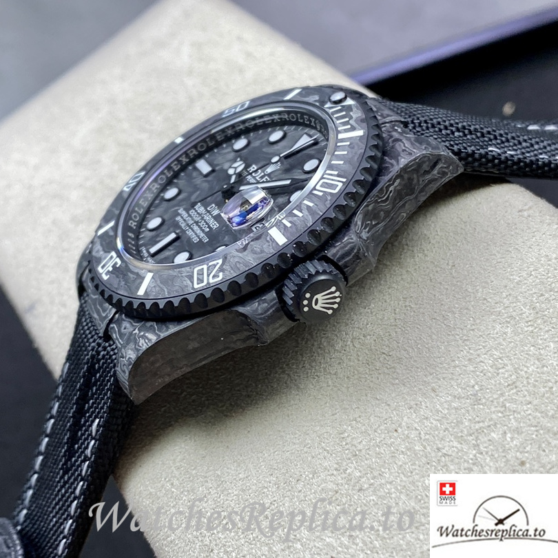 Swiss Rolex Sea Dweller Replica Canvas strap 40MM White - WatchesReplica.is