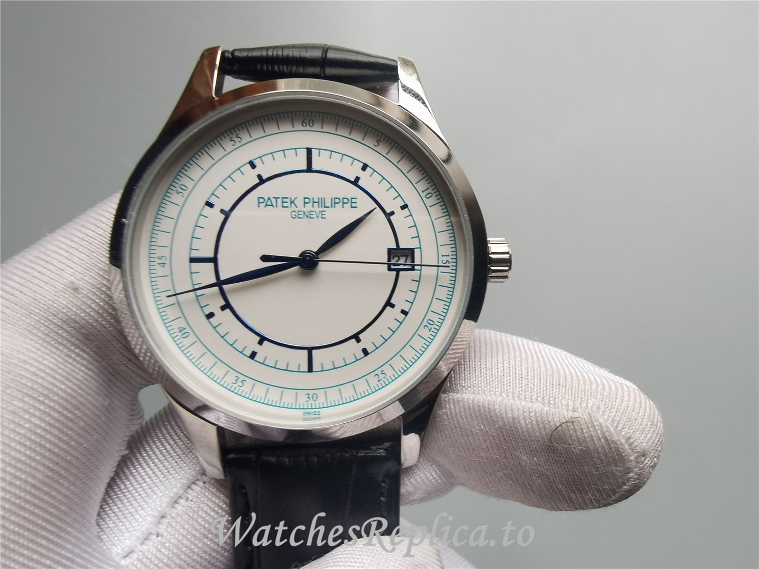 Patek Philippe Calatrava Silver Dial 5296G 38 MM - WatchesReplica.is
