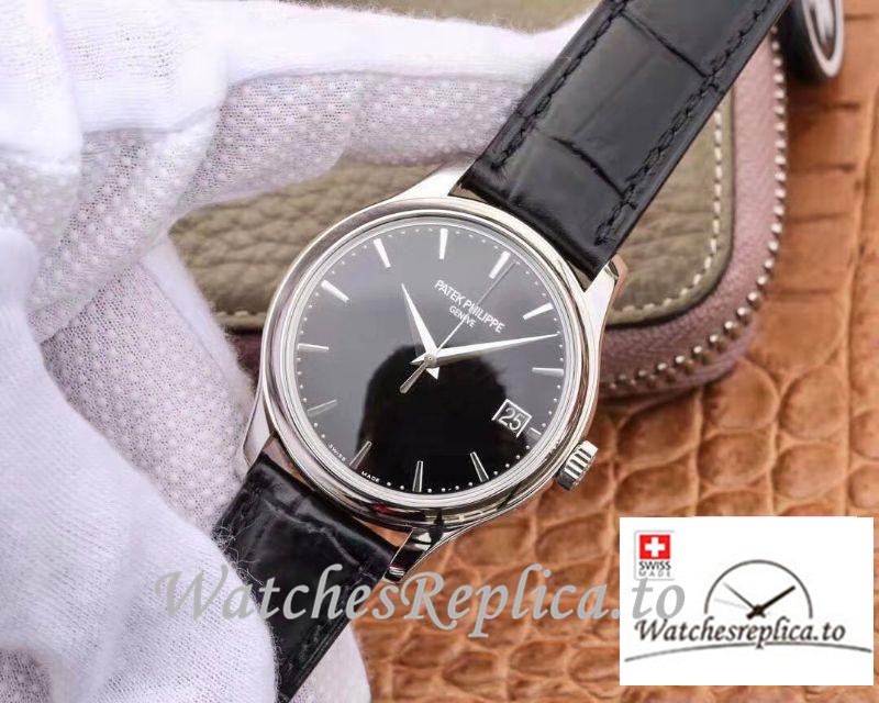Swiss Patek Philippe Calatrava Replica 5227G-010 Black Strap 39MM×10.2MM - WatchesReplica.is