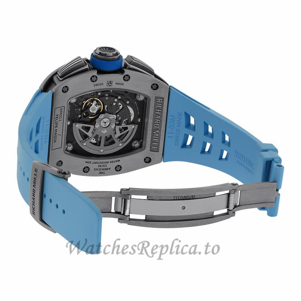 Richard Mille Replica Felipe Massa Blue Americas Titanium 50MM Watch M01107012 - WatchesReplica.is