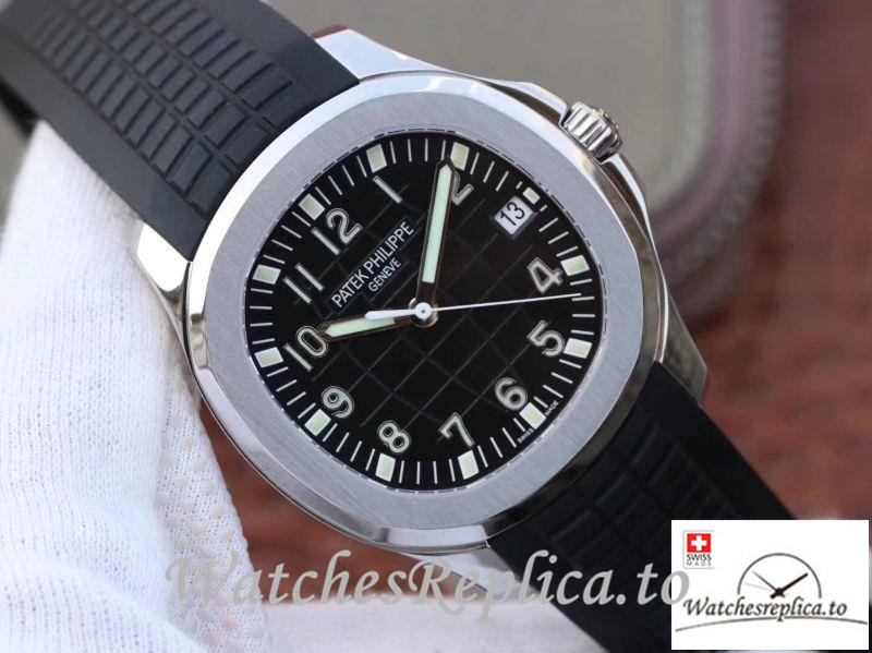 Swiss Patek Philippe Aquanaut Jumbo Replica 5167A-001 Black Strap 40MM - WatchesReplica.is