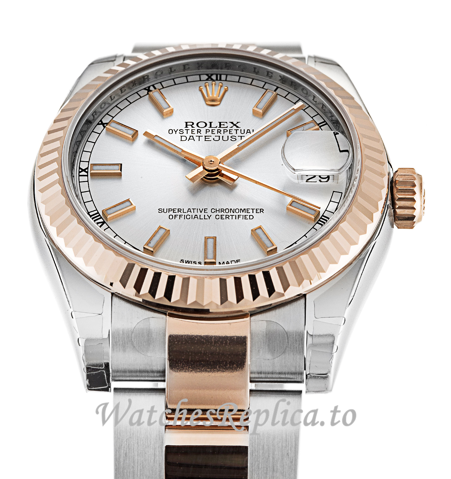 Rolex Mid Size Datejust Silver Dial 178271 - WatchesReplica.is