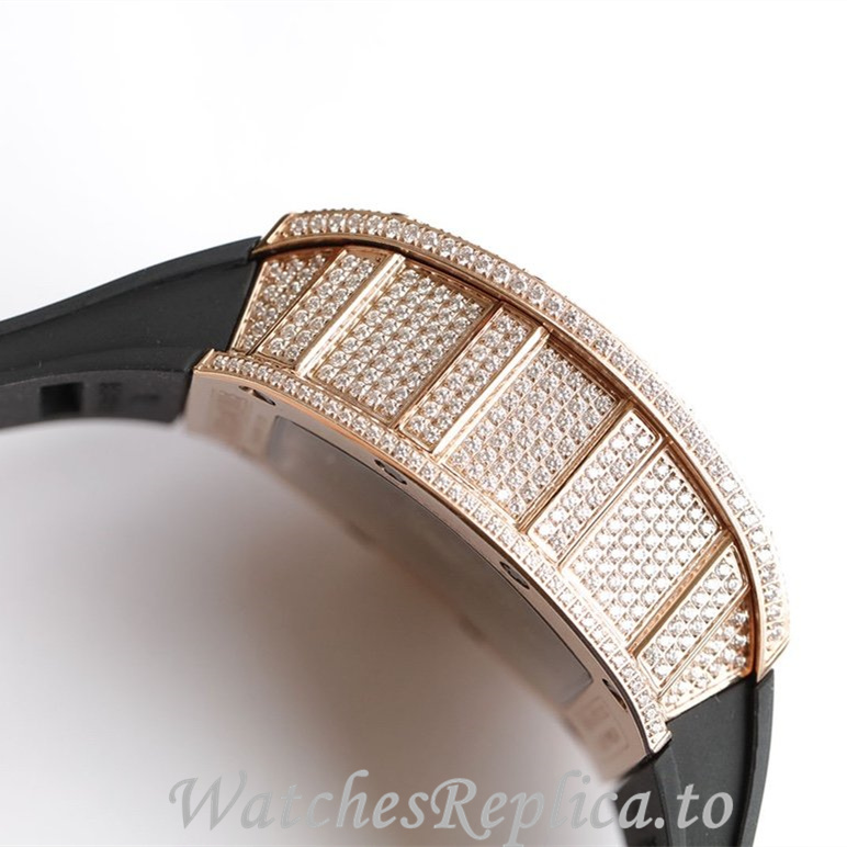 Richard Mille Replica RM011 Rubber strap 50MM - WatchesReplica.is