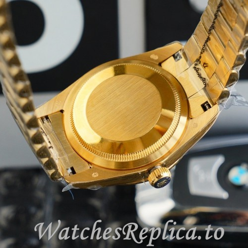 Swiss Rolex Day Date Replica 128238 Yellow Gold strap 36MM - WatchesReplica.is