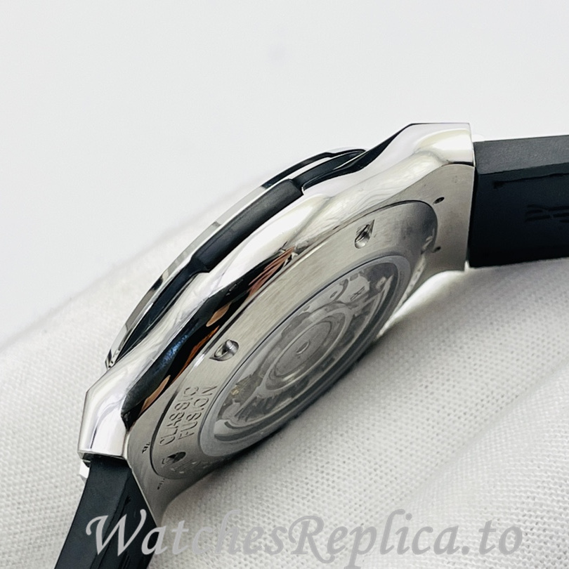 Hublot Replica Big Bang Sang Bleu Leather strap 42MM - WatchesReplica.is