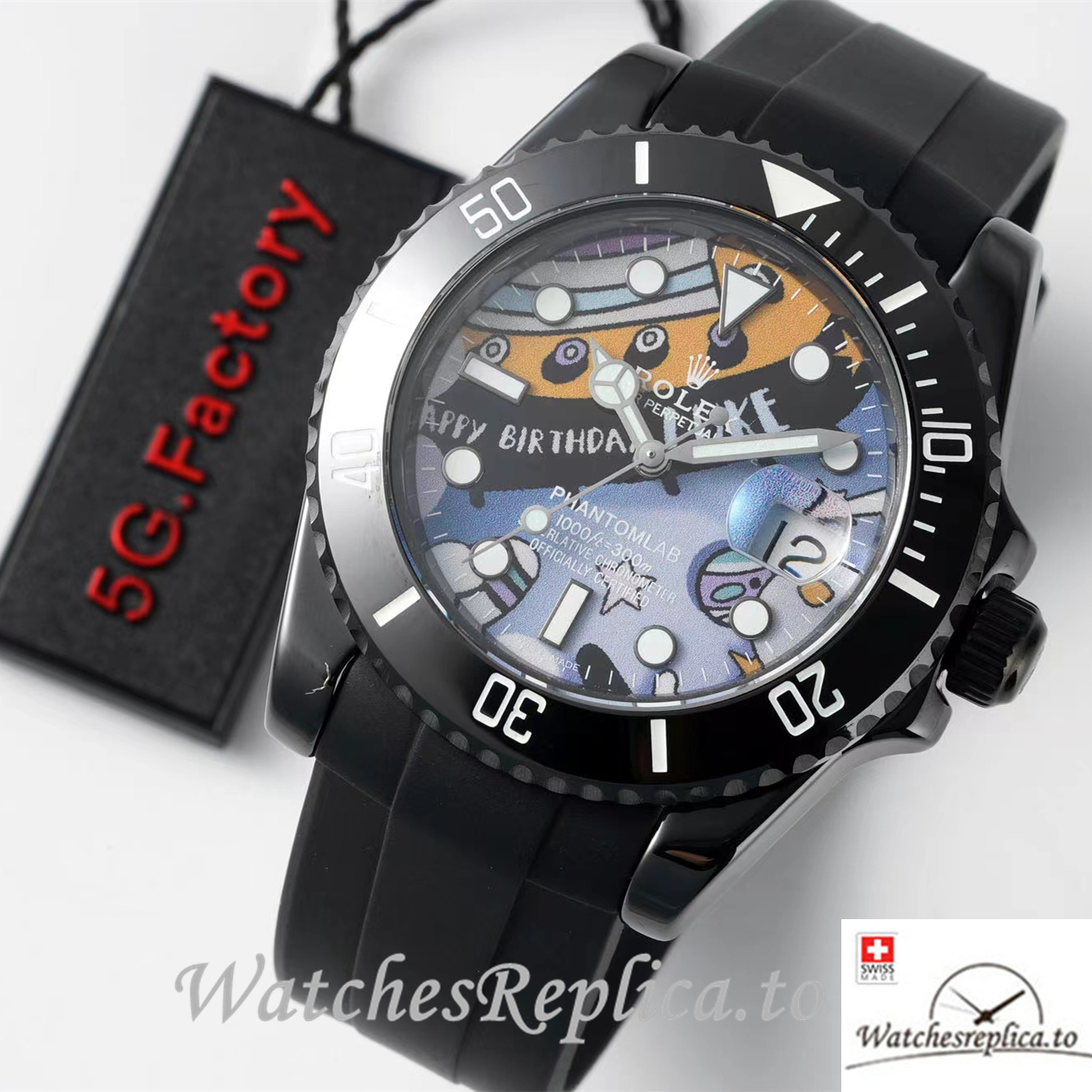 Swiss Rolex Oyster Perpetual Replica Rubber strap 40MM - WatchesReplica.is