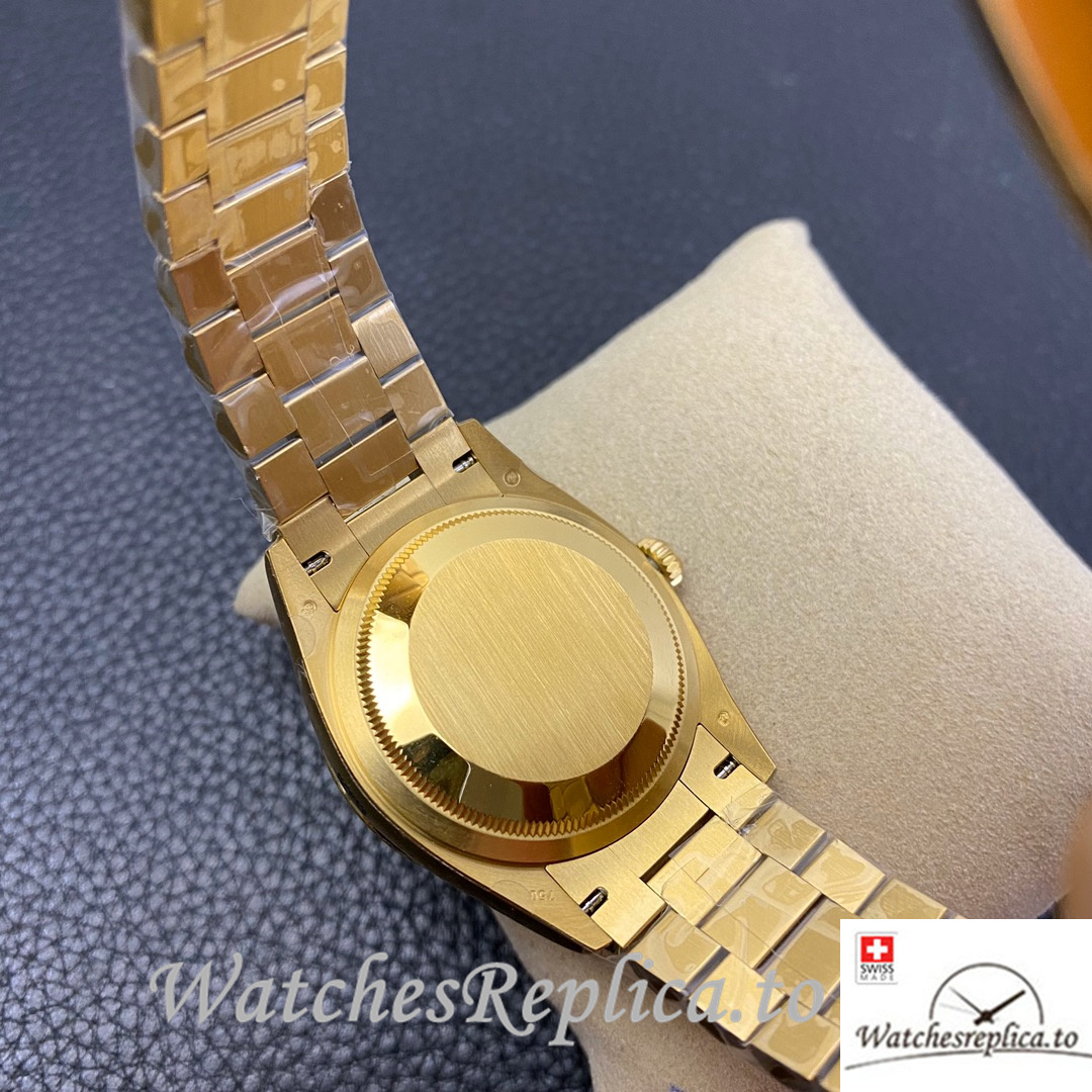 Swiss Rolex Datejust Replica 126233 Yellow Gold strap 36MM - WatchesReplica.is