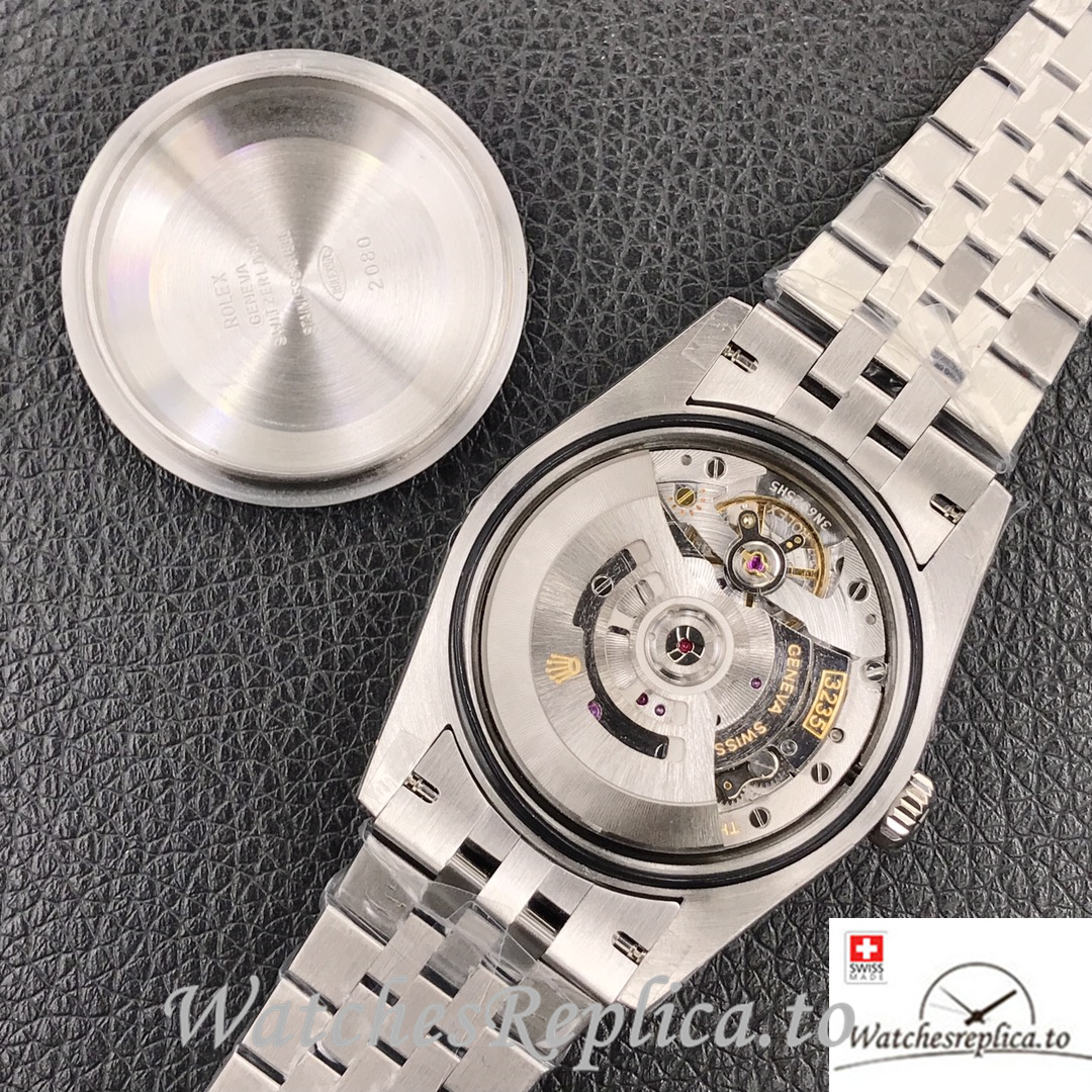 Swiss Rolex Datejust Replica Stainless steel strap 36MM Green Dial - WatchesReplica.is