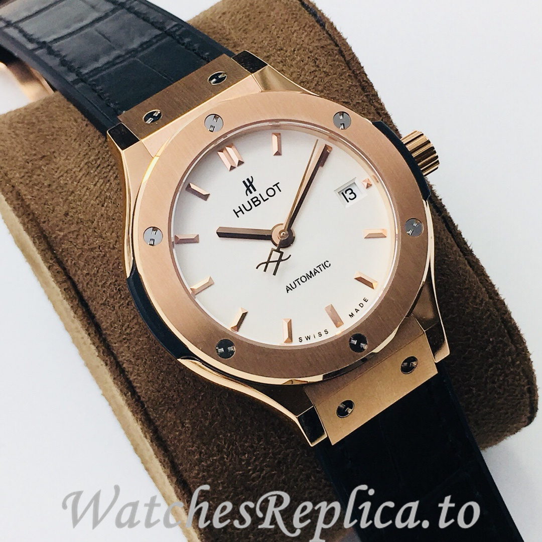 Hublot Replica Classic-Fusion-Series Leather strap 38MM Swiss - WatchesReplica.is