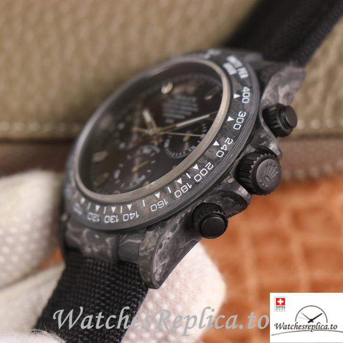 Swiss Rolex Daytona Replica Canvas strap 40MM - WatchesReplica.is