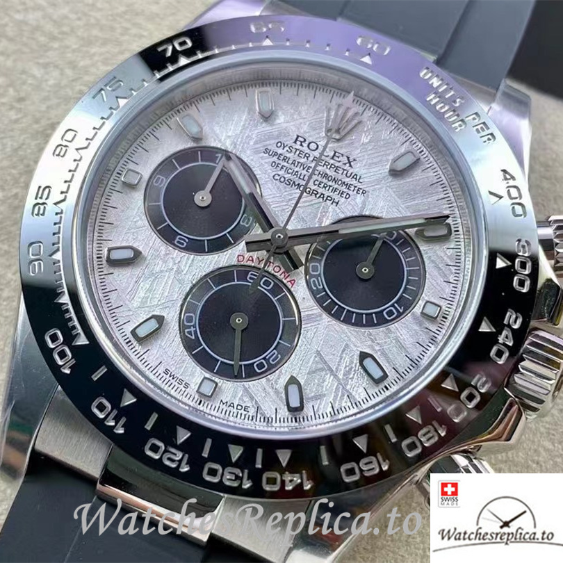 Swiss Rolex Daytona Replica 116519LN Rubber strap 40MM - WatchesReplica.is
